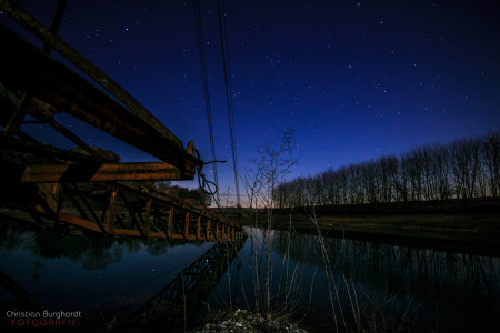 Bagger bei Nacht